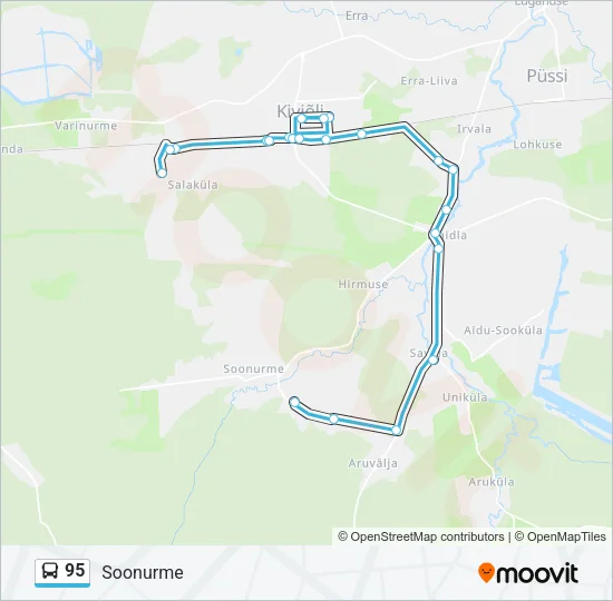 95 Bus Line Map