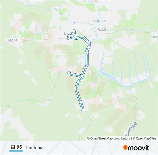 95 Bus Line Map