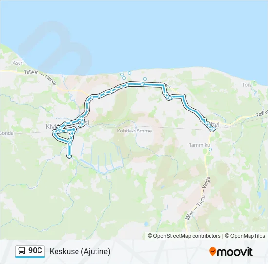 90C Bus Line Map