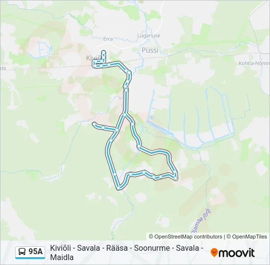 95A Bus Line Map