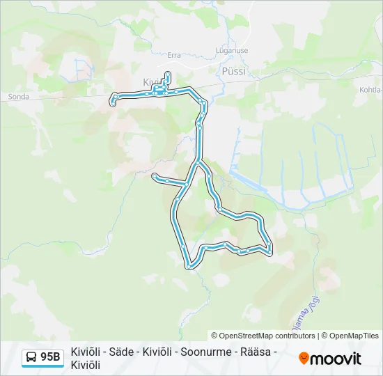 95B Bus Line Map