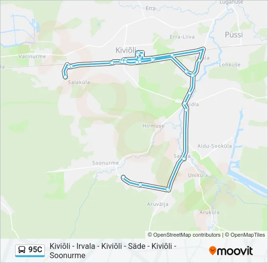 95C Bus Line Map