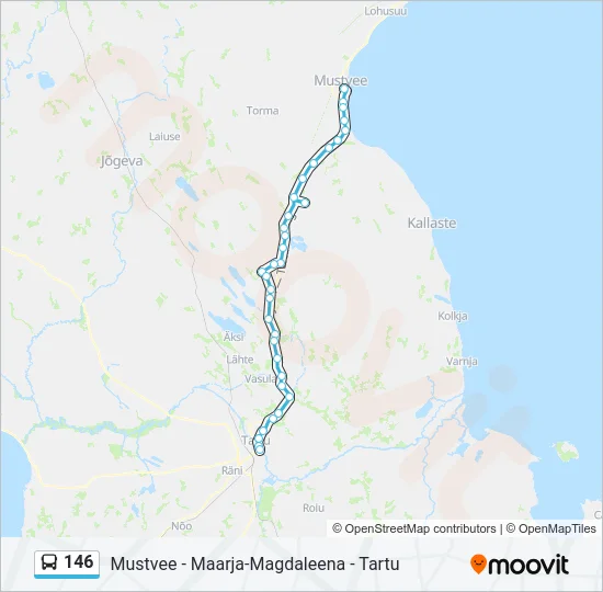 146 Bus Line Map