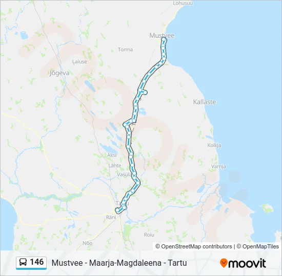 146 Bus Line Map