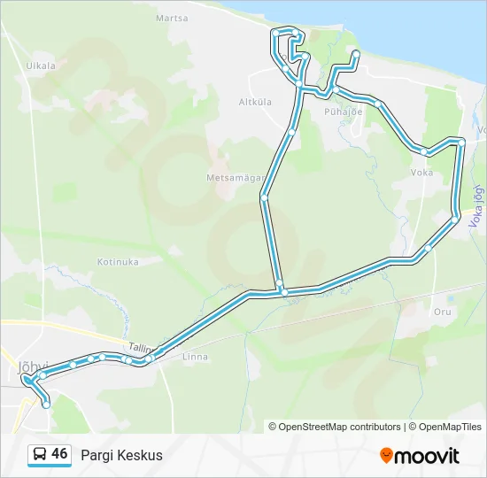Автобус 46: карта маршрута