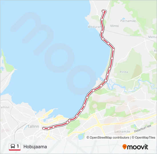 1 Bus Line Map