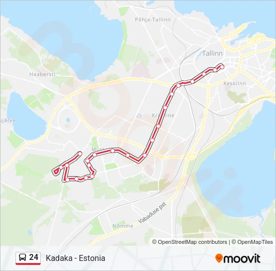24 Bus Line Map