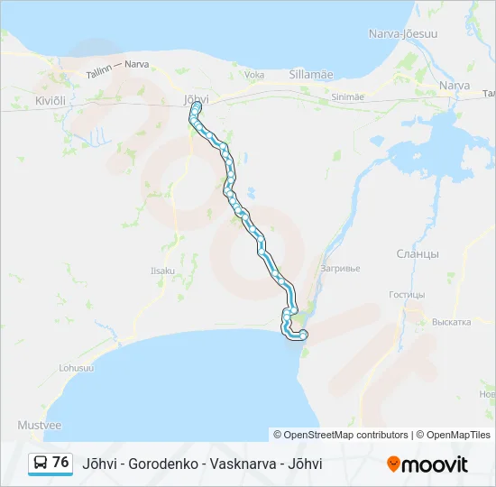 76 Bus Line Map