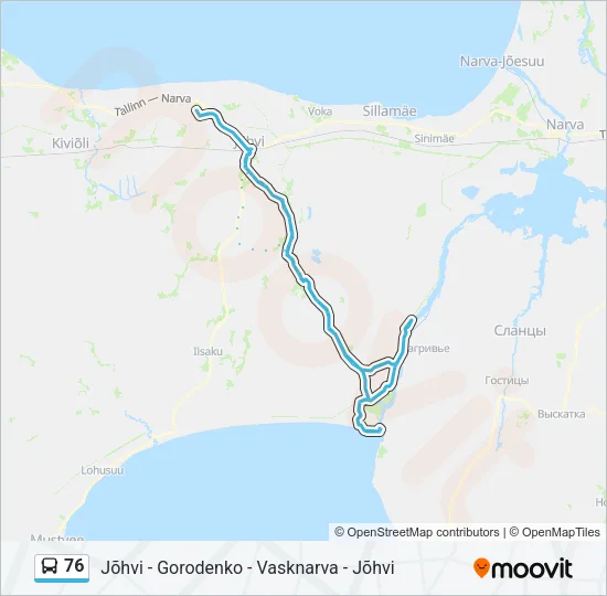 76 Bus Line Map