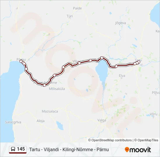 145 Bus Line Map