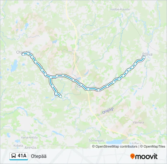 41A Bus Line Map