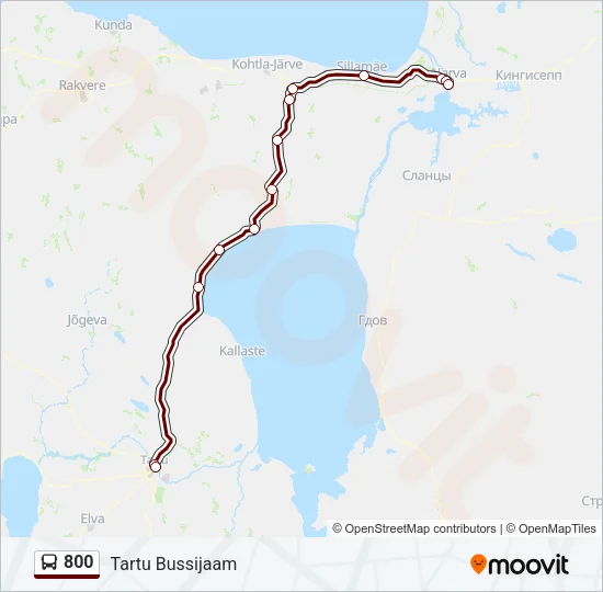 800 Bus Line Map