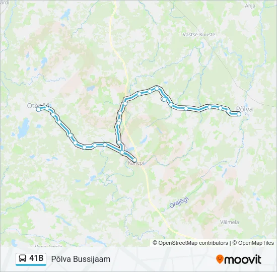 Автобус 41B: карта маршрута