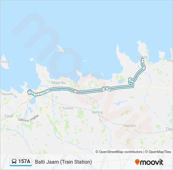 157A Bus Line Map