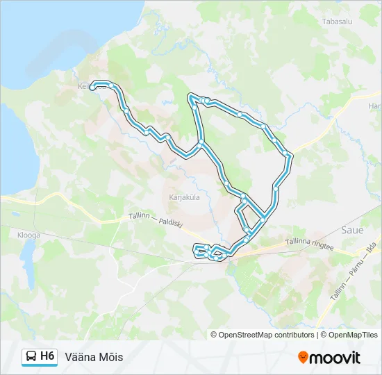 H6 Bus Line Map