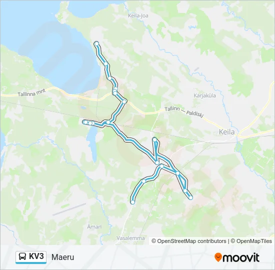 KV3 Bus Line Map