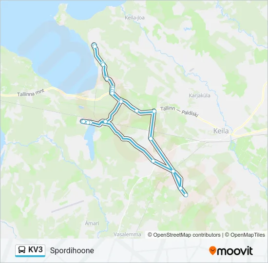 KV3 Bus Line Map