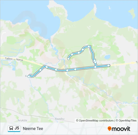 J5 Bus Line Map