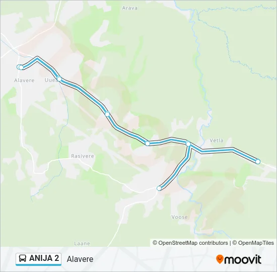 Автобус ANIJA 2: карта маршрута