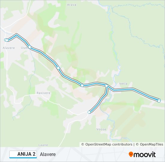 Автобус ANIJA 2: карта маршрута
