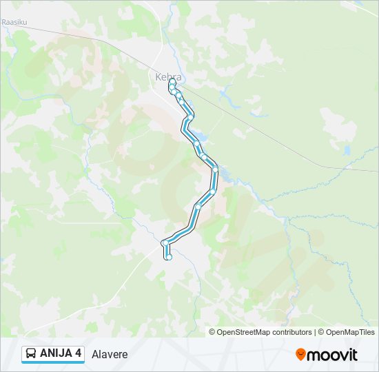 Автобус ANIJA 4: карта маршрута