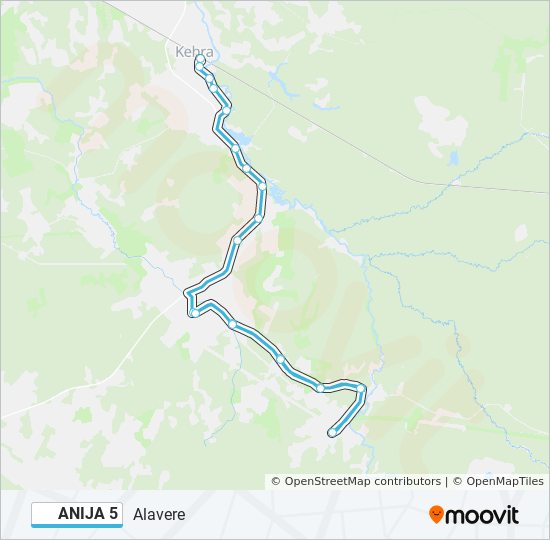 Автобус ANIJA 5: карта маршрута