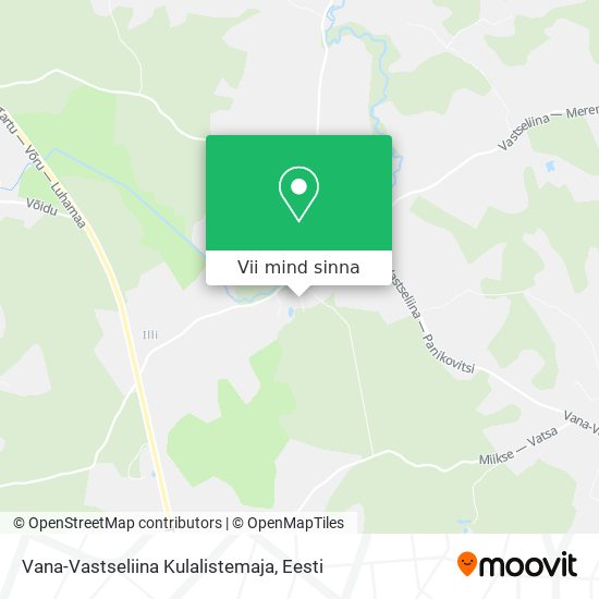 Vana-Vastseliina Kulalistemaja kaart
