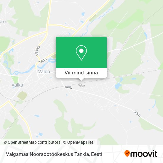 Valgamaa Noorsootöökeskus Tankla kaart