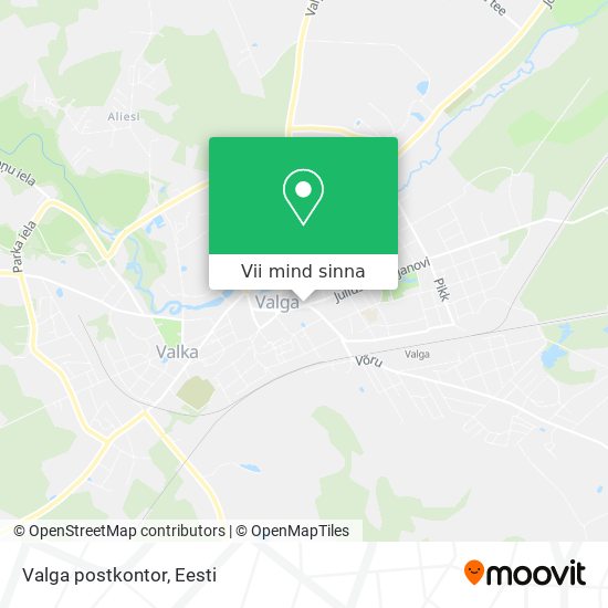 Valga postkontor kaart