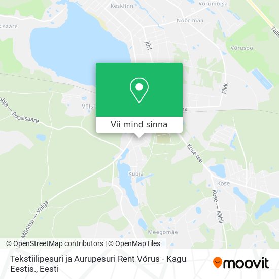 Tekstiilipesuri ja Aurupesuri Rent Võrus - Kagu Eestis. kaart