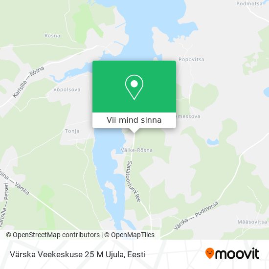 Värska Veekeskuse 25 M Ujula kaart