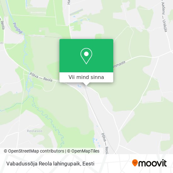 Vabadussõja Reola lahingupaik kaart