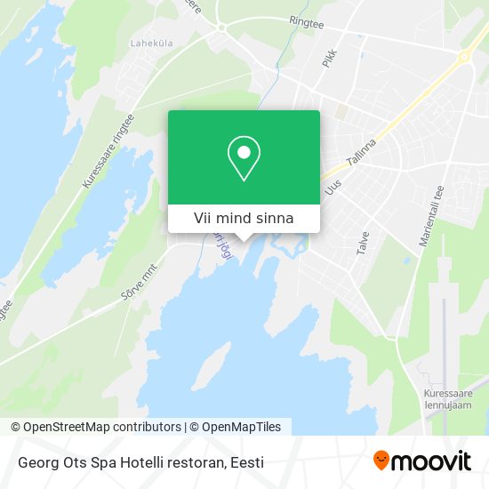 Georg Ots Spa Hotelli restoran kaart