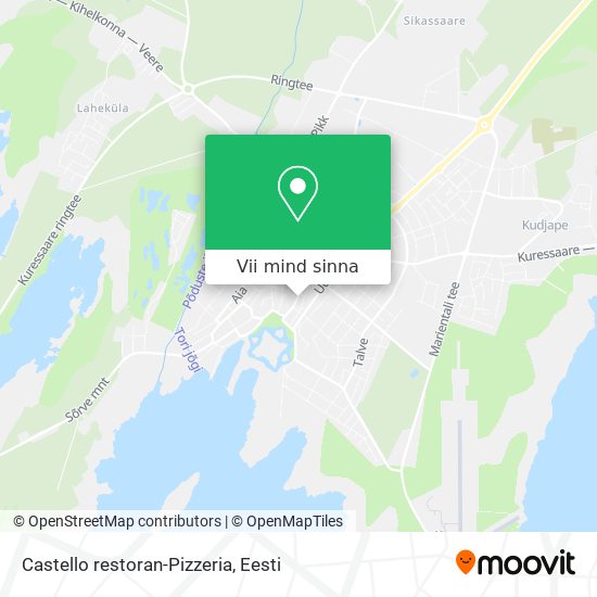 Castello restoran-Pizzeria kaart