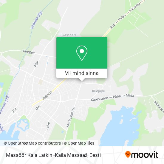 Massöör Kaia Latkin -Kaila Massaaž kaart