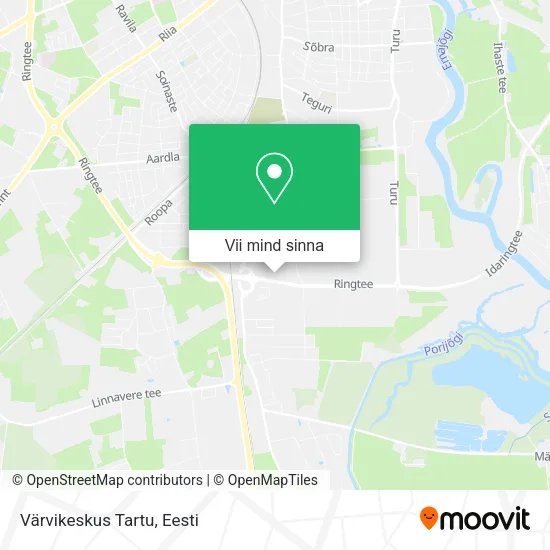 Värvikeskus Tartu kaart
