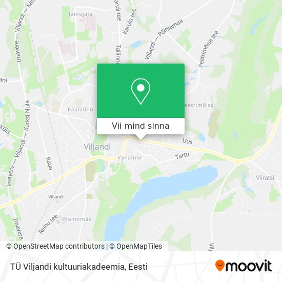 TÜ Viljandi kultuuriakadeemia kaart