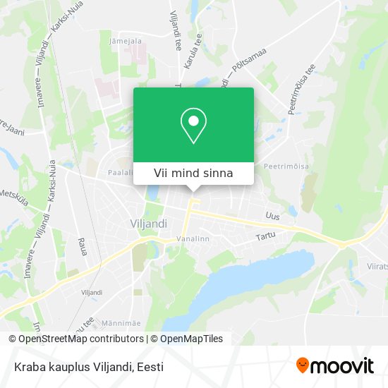 Kraba kauplus Viljandi kaart