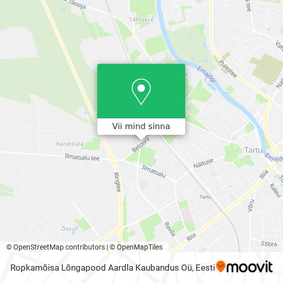 Ropkamõisa Lõngapood Aardla Kaubandus Oü kaart