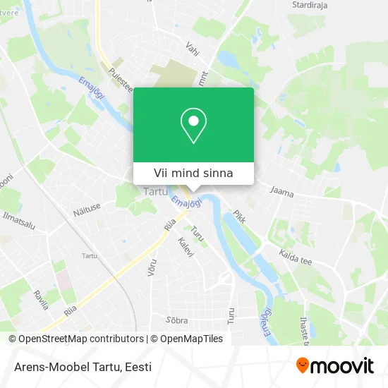 Arens-Moobel Tartu kaart