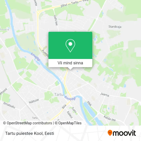 Tartu puiestee Kool kaart