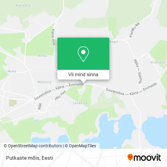 Putkaste mõis kaart