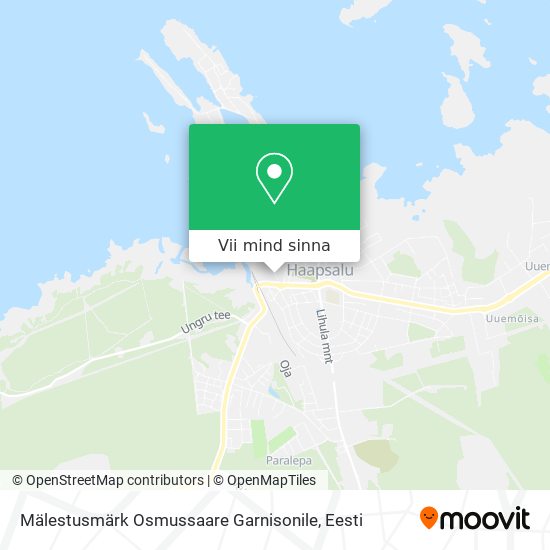 Mälestusmärk Osmussaare Garnisonile kaart