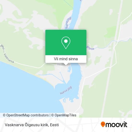 Vasknarva Õigeusu kirik kaart