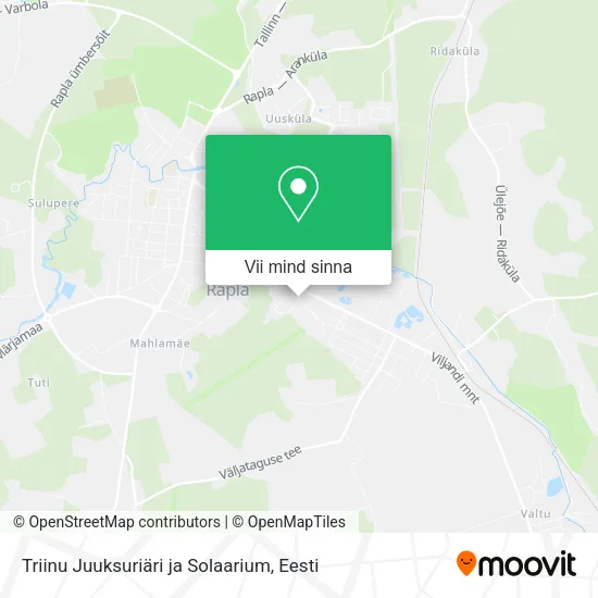 Triinu Juuksuriäri ja Solaarium kaart