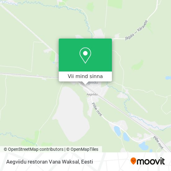 Aegviidu restoran Vana Waksal kaart