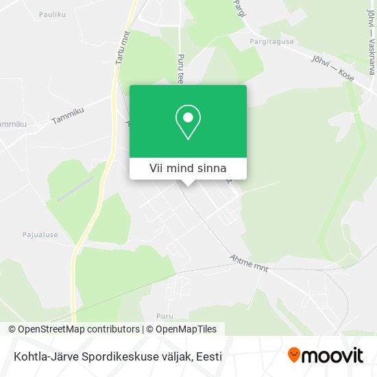 Kohtla-Järve Spordikeskuse väljak kaart