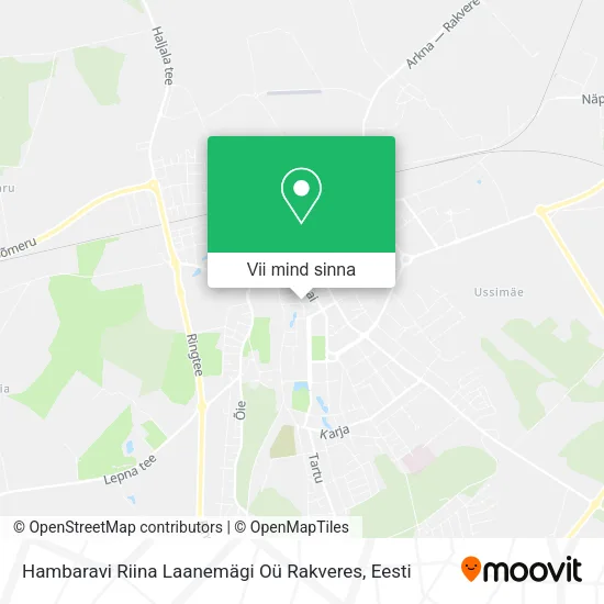 Hambaravi Riina Laanemägi Oü Rakveres kaart