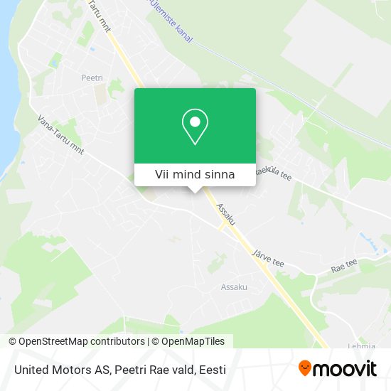 United Motors AS, Peetri Rae vald kaart