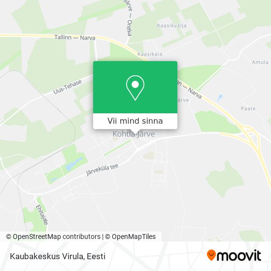 Kaubakeskus Virula kaart